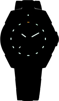 tytanowy zegarek taktyczny P49 Special Force marki traser w nocy