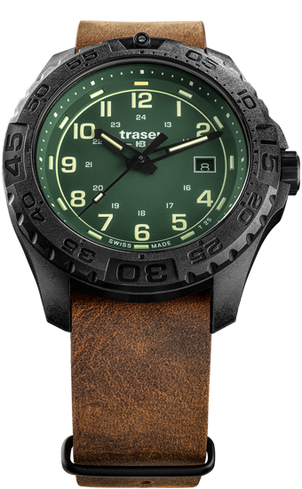 zegarek-traser-109038-P96 -OdP-Evolution-Green-leather-NATO-day