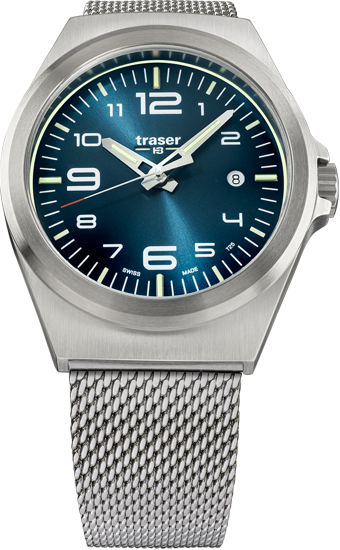 zegarek traser P59 Essential M blue na meszowej bransolecie