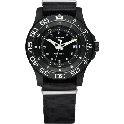 taktyczny zegarek traser P66 Type 6 MIL-G automatic - cały czarny