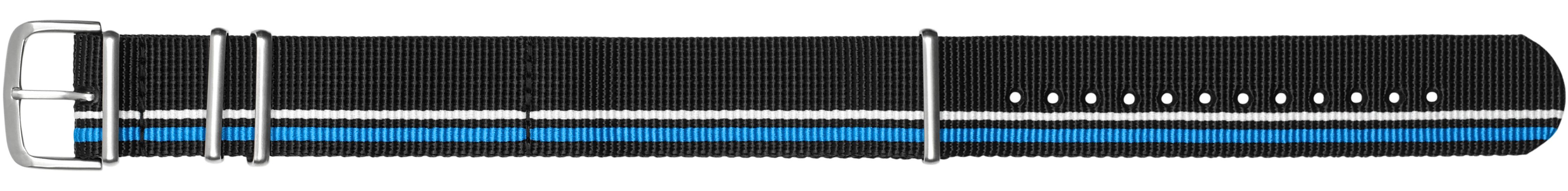 105740 traser® 22mm Textile Strap Blue/Black