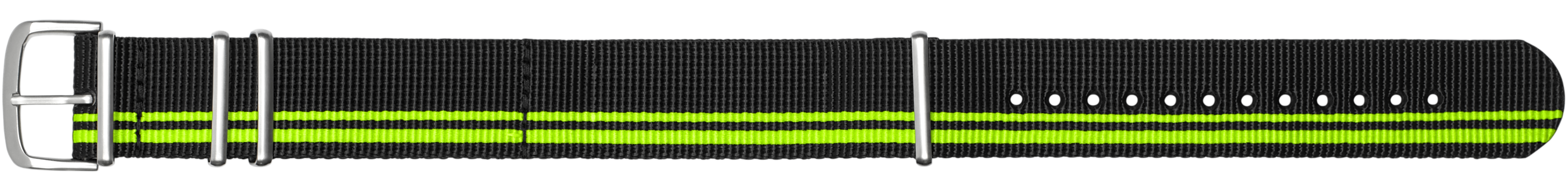105741 traser® 22mm Textile Strap Green/Black