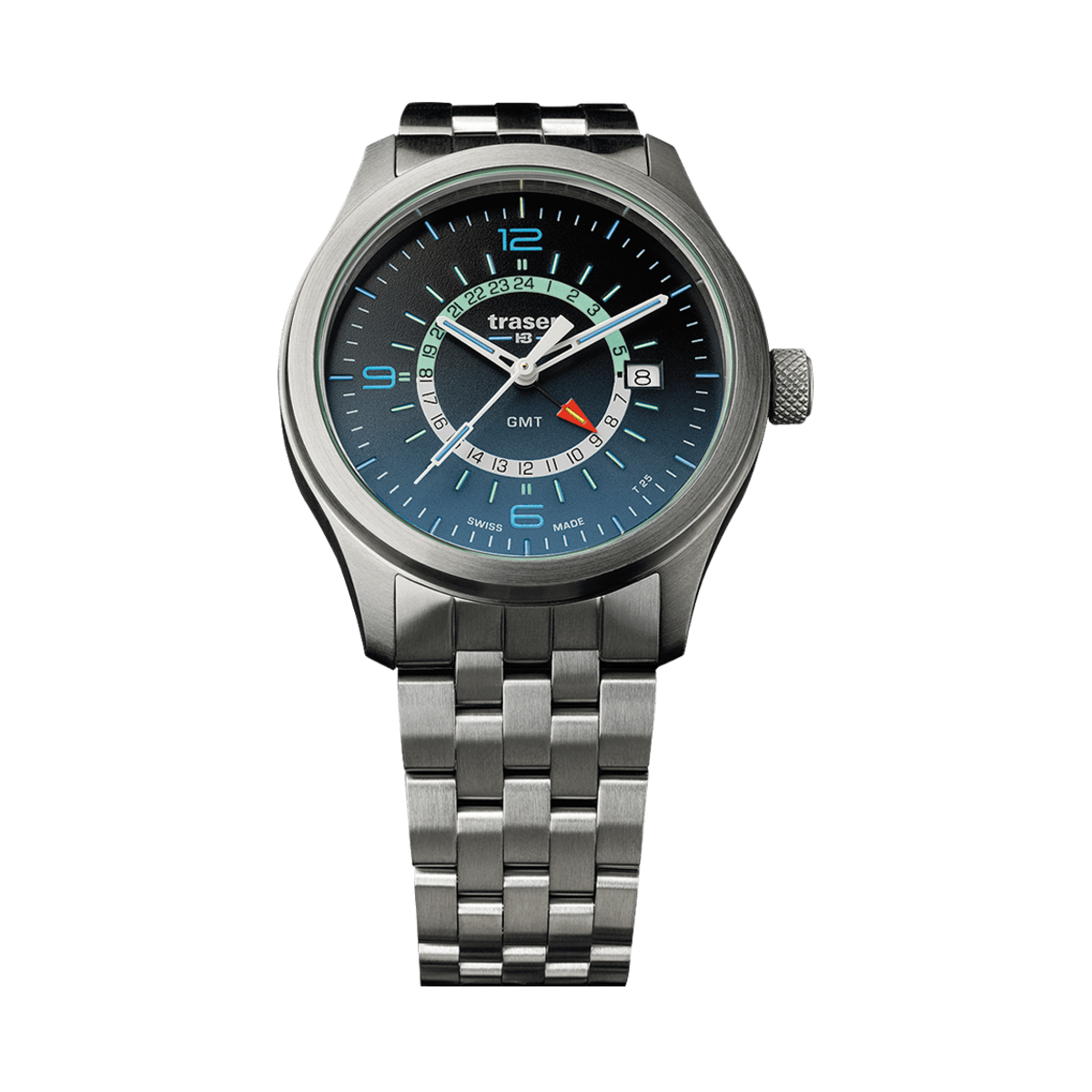 107036 traser® P59 Aurora GMT Blue SS