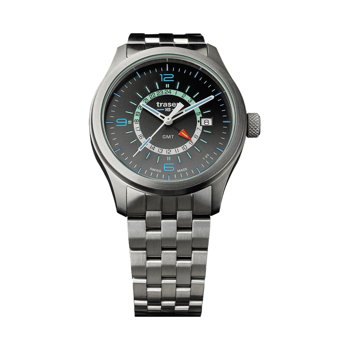 107232 traser® P59 Aurora GMT Anthracit SS