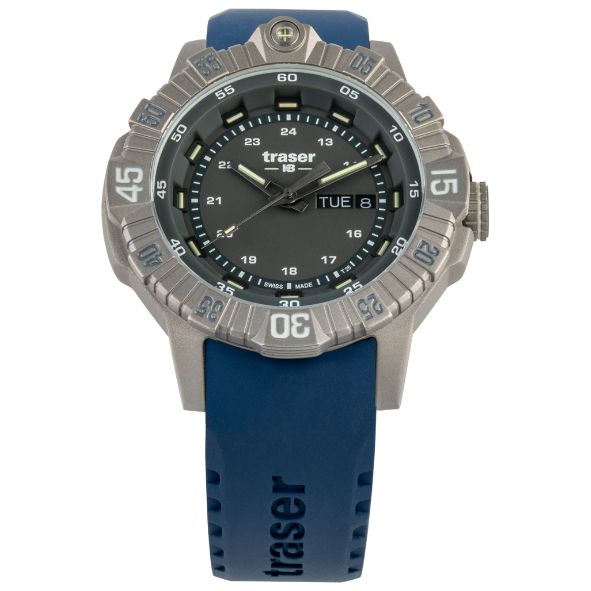 110667 traser® P99 T Tactical Grey, rubber strap