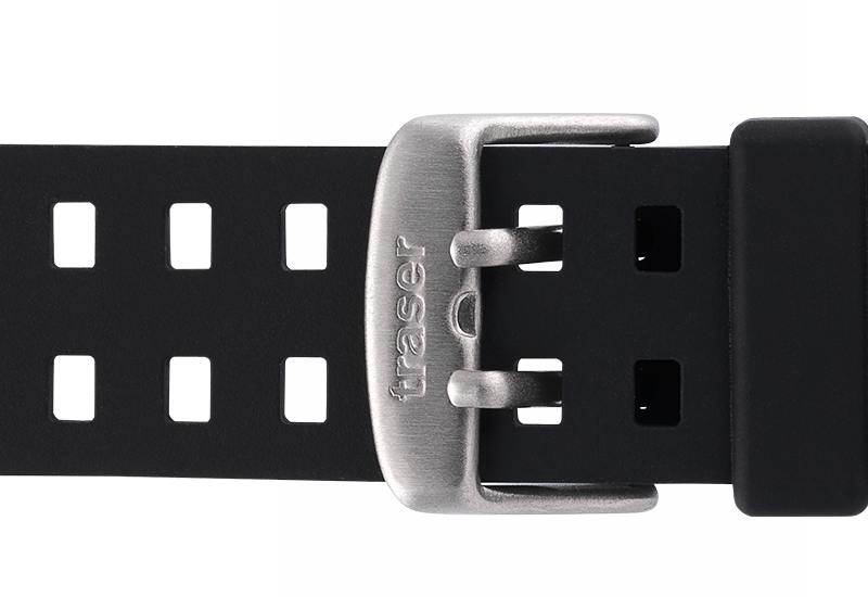 105998 traser® 22mm Silicone Black ===